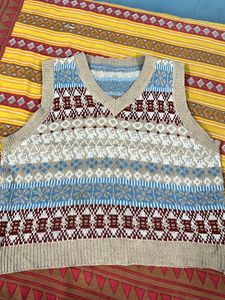 Patterned Sweater Vest