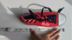 Red Trendy Sneakers Lace-up Shoes Unisex