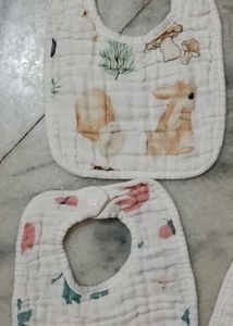 new premium muslin bibs 6 layers