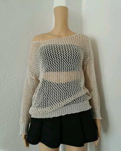 Mesh Sweater / Cover Up Top