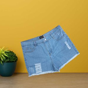 women blue short size 34 (P-10)