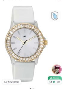 White Colour Silver Fastrack Watch
