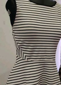 Striped Fit &amp; Flare Dress