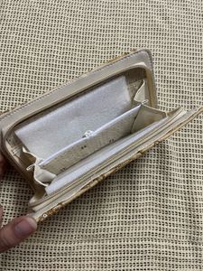 Embroidered Gold Clutch