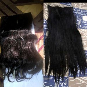Wavy with straight Hair Extension | Wig