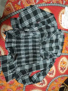 Plaid Top &amp; Shirt Set