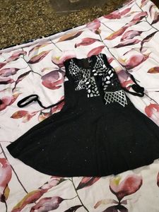 Black Party Wear One Piece Dress For 3to 4 Year Girl Size 22