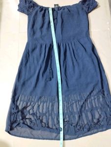 Navy Off-Shoulder Dress