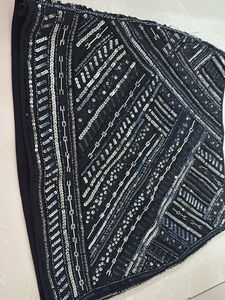 Beautiful Black Embroidered Skirt