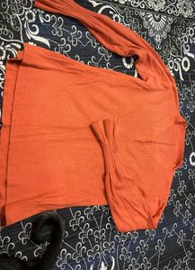 Orange Long Sleeve Top