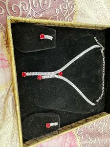 AD Red Stone Jewellery Set❤️