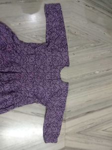 Printed Purple Dress