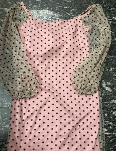 Polka Dot Mesh Dress