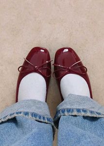Red Patent Leather Ballet Flats