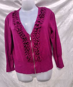 New Ruffle Front Cardigan