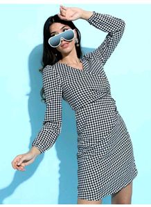 With Tag Houndstooth Mini Dress