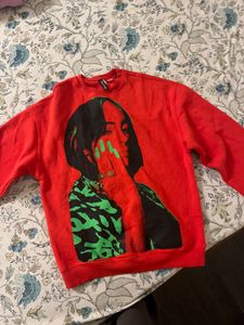 Red Billie Eilish Graphic Sweatshirt