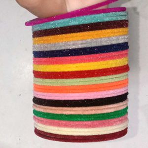 Colourfull Belvet Bangles (Set) For Ladies