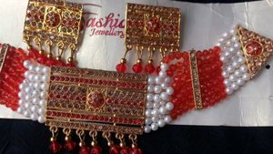 Red And White Jewelry Set