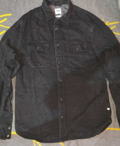 Zara Black Denim Shirt