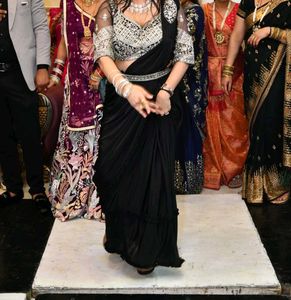 Mitera Embellished Ready to Wear Saree with Belt