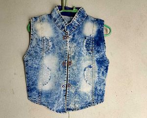 Acid Wash Denim Jacket. Srfif Few Hours Wear.New