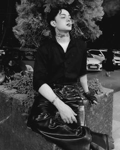 UNISEX Stylish Black Thick Leather Pants