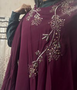 Maroon Embellished Gown
