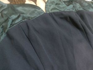 Elegant Dark Velvet Bodice Formal Dress