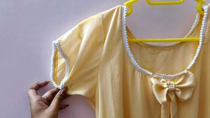 cute butter yellow kurti