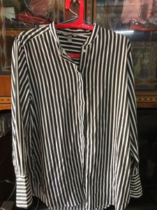 White And Black Striped H&amp;M Shirt
