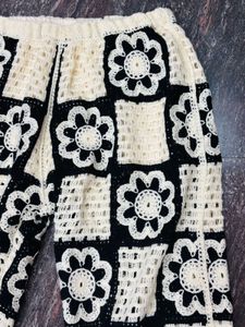 Off White Crochet Co Ord Set