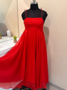 Red Anarkali Dress with Dupatta