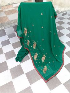 Embroidery Work Saree 🟢