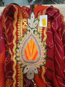 Rajasthani Pure Chiffon Marwadi Broch Odhna