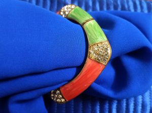 Openable Square Multi Colour Diamond Studded Bracelet For Women.