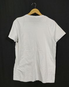 Women White Plain T-shirt | Bust 40| Length 26