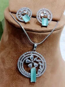 American Diamond pendant Necklace Set