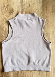 Sleeveless Turtleneck Crop Top