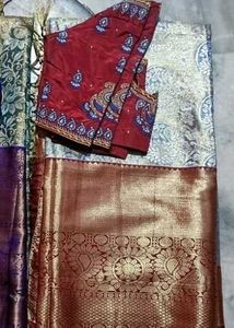 Silk Saree with Embroidered Blouse