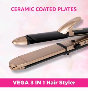 Vega 3 In 1 Hair Styler (Straightener Crimper Curl