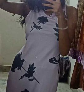 Abstract Print Maxi Dress