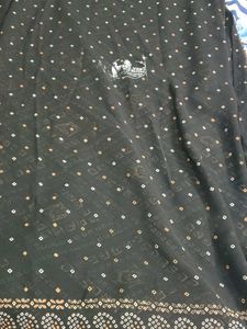 Black Bandhani Saree