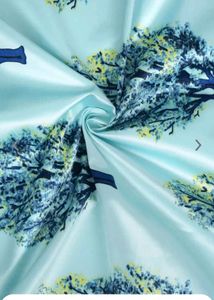 Cortina Turquoise Printed Curtains