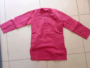 Pink Cotton Kurta kids