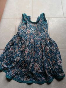 Teal Floral Sharara Set - Party Ready