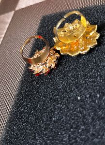 Red and pink Flower Ring