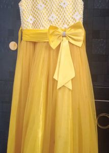 Yellow Girls Party Dress