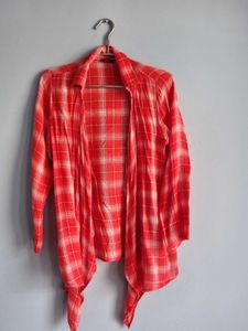 Ginger Red FREE Size FLANNEL COVER UP
