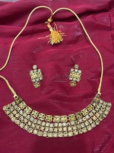 Heavy Stone Work Set With Pendent